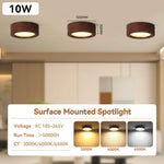lampe led encastrable bois grain moderne salon cuisine 220v toucher interrupteur walnut blanc