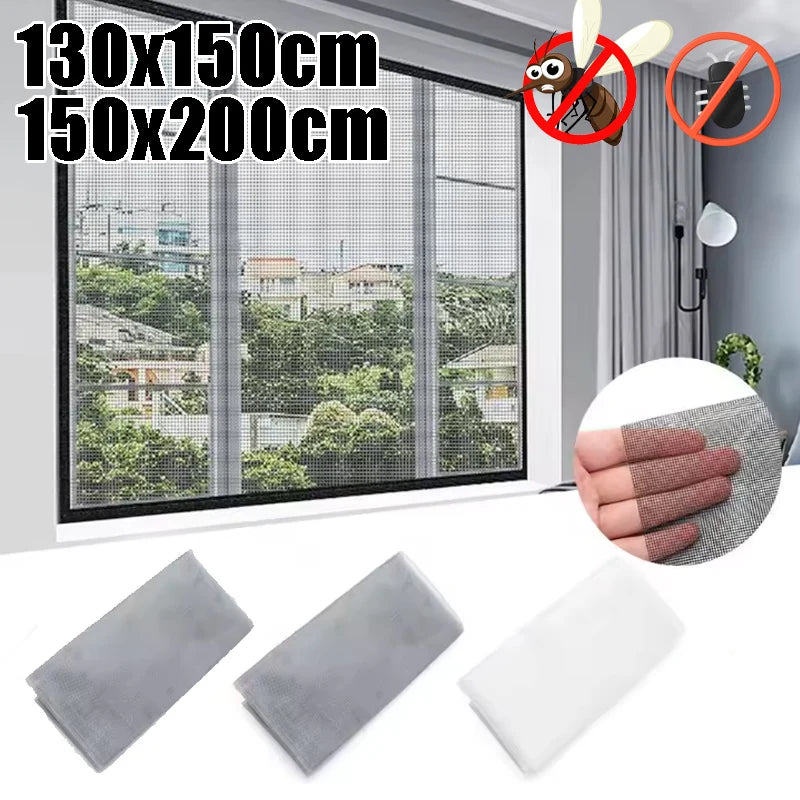 filet anti moustiques polyester adhésif invisible gris blanc moderne intimité transparent 130x150cm