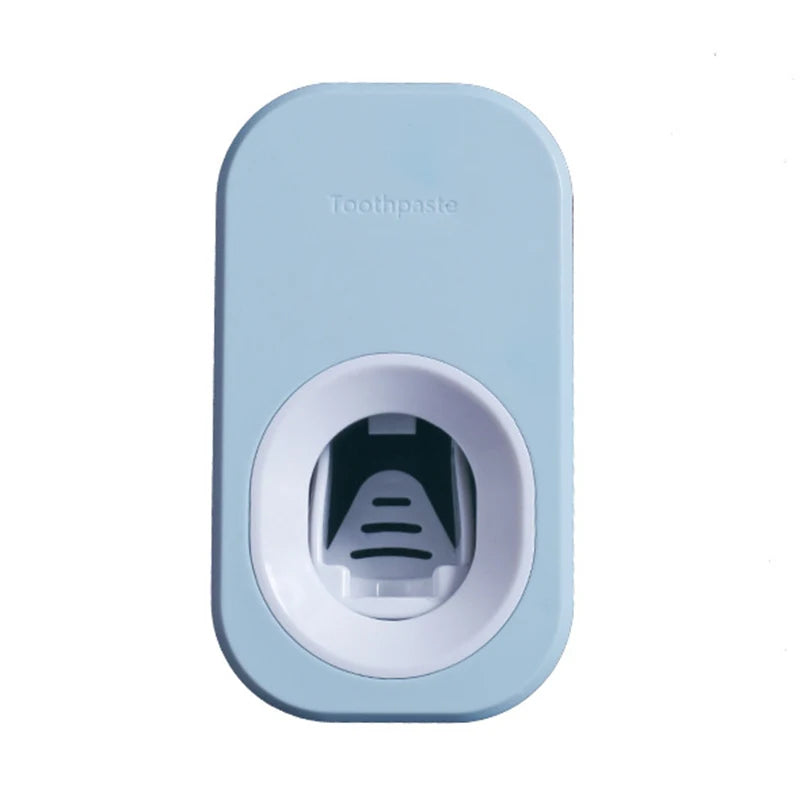 distributeur dentifrice blanc bleu rose moderne adhésif transparent rechargeable