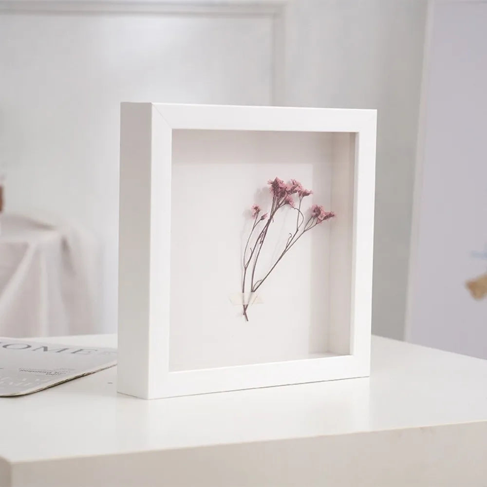 cadre decoratif bois naturel noir papillons fleurs seche moderne adhésif 10 inch