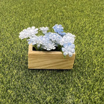 miniature plante artificielle pot bois fleur violet rose jaune bleu
