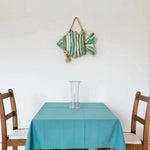 décoration murale poisson bois flotté vert clair rustique artisanal cordelette enchanvre