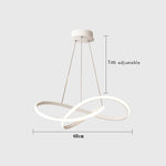suspension lumineuse moderne minimaliste blanc marron foncé gris câbles métalliques hauteur ajustable diamètre 48cm