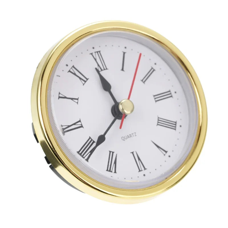 montre quartz classique insert or chiffres romains vintage aiguilles transparentes fixations trous