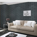 panneaux décoratifs murals adhésifs briques 3d blanc jaune rose bleu noir modernes