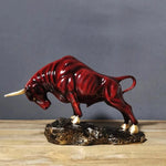 statuette taureau doré réaliste décoration maison occasionnellement cadeau anniversaire noël mariage