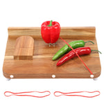 planche découper bois marron clair poignée élastiques fruits légumes adapté personnes âgées