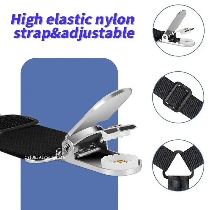 attaches drap lit clips élastiques noir blanc réglables anti tirage ignifuge polyester modernes