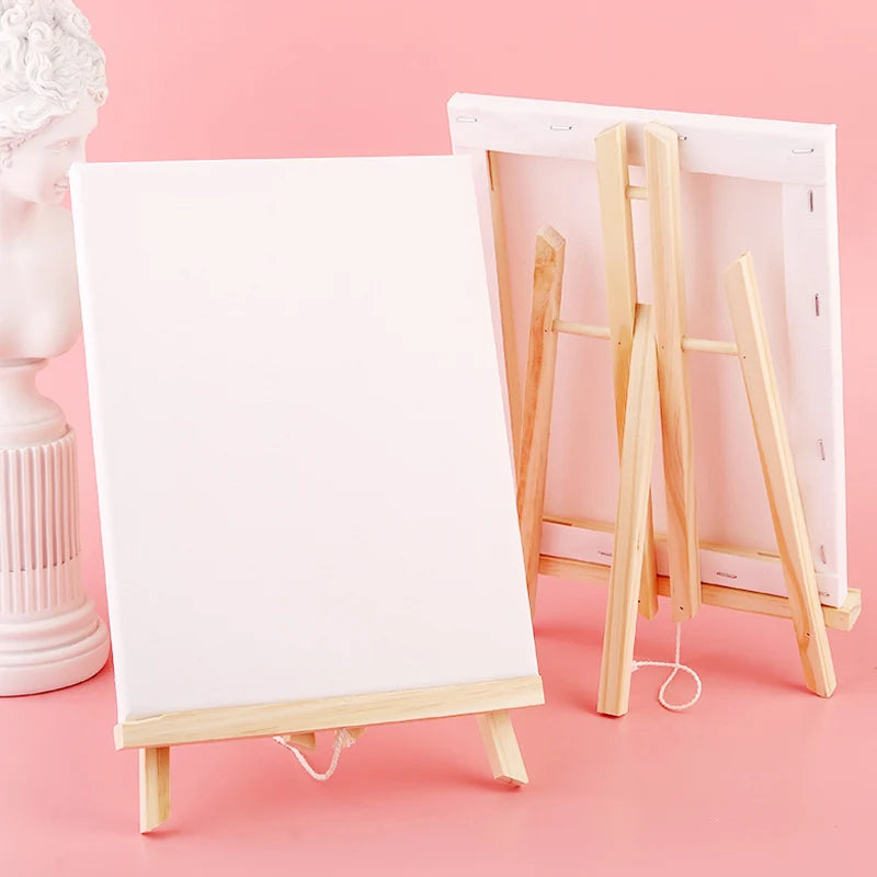 toile d'art classique blanc cadre bois élégants métalliques toile vierge acrylique aquarelle huile floral