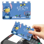 étiquettes carte bancaire stitch dessin animé mignon adhésif réutilisable waterproo
