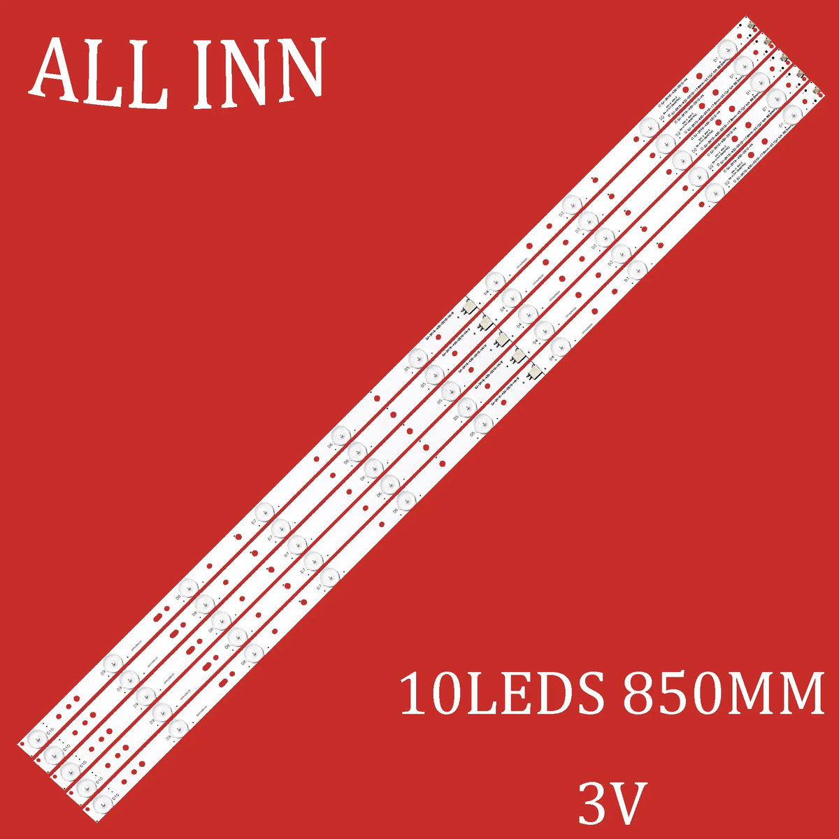 ruban led blanc points rouges 850mm moderne éclairage decoration maison 3v led strip