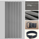 rideau douche blanc texturé rayures verticales moderne opacité ourlet standard polyester respectueux environnement