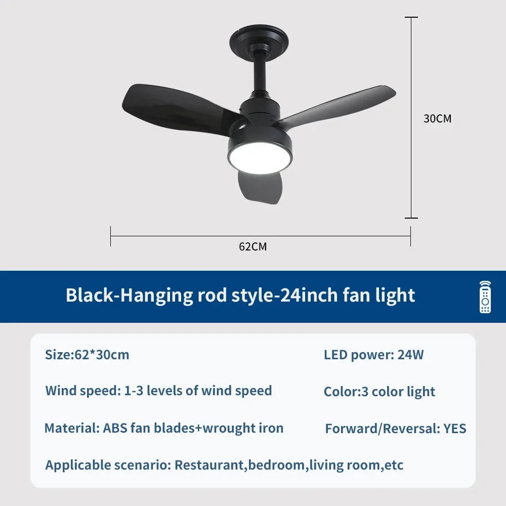 ventilateur moderne led pales réversibles télécommande blanc bois naturel