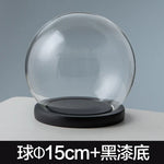 boule verre transparent socle bois décoration d'intérieur moderne objet d'exposition moderne