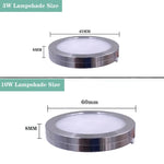lampe led moderne 3w 10w usb dimmable blanc gris métallique rond lisse