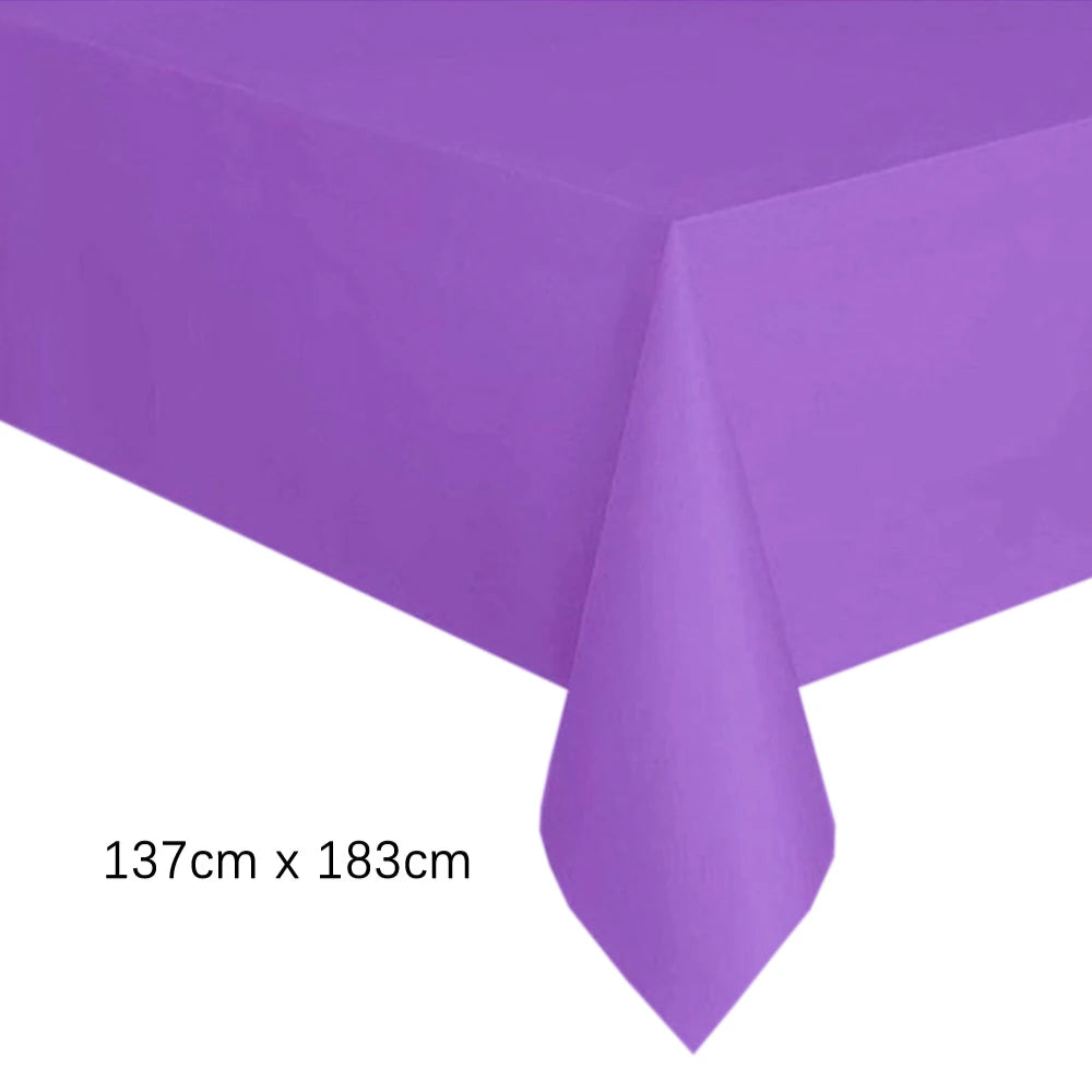 serviette table jetable rectangulaire unie mariage anniversaire fête décoration table plastique moderne