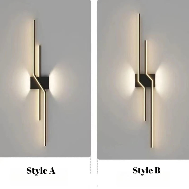 lampe murale led moderne noire dorée blanche réglable intensité minimaliste