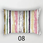 taie d'oreiller rectangulaire 30x50cm housse coussin décoration moderne motif abstrait coton polyester