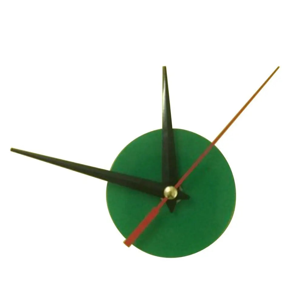 horloge murale verte minimaliste adhésive aiguilles noires pièces rechange rond opaques DIY