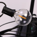 guirlande solaire led imperméable 10m 20ampoules ambrées patio extérieur télécommande étanche