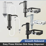 distributeur savon mains cuisine noir argenté moderne fixations vis support grille tailles