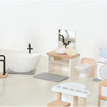 meubles cuisine salle bain miniatures blanc bois naturel enfants ans