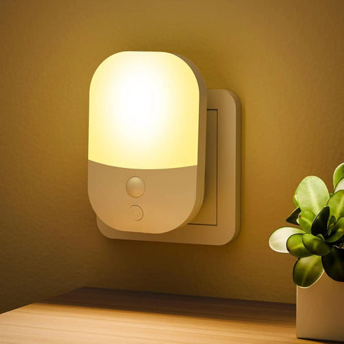 lampe nuit blanche moderne capteur crépusculaire ajustement luminosité modes auto off on
