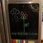 tableau blanc magnétique marqueurs fleurs nuages moderne pratique enfants école activités