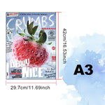 impression photo HD toile mural affiche graphique moderne motifs culinaires fruits légumes A2 A3