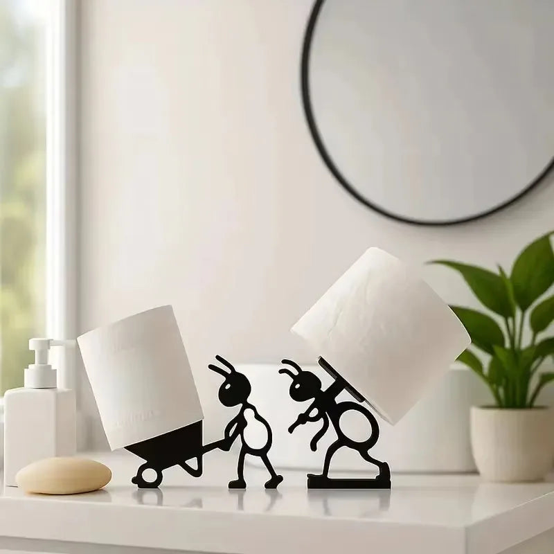 support rouleau papier toilette abeille moderne adhésif noir texture lisse minimaliste
