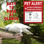 autocollants urgence animaux compagnie chiens chats oiseaux pompe incendie numéro d'urgence graphique informatif stickers