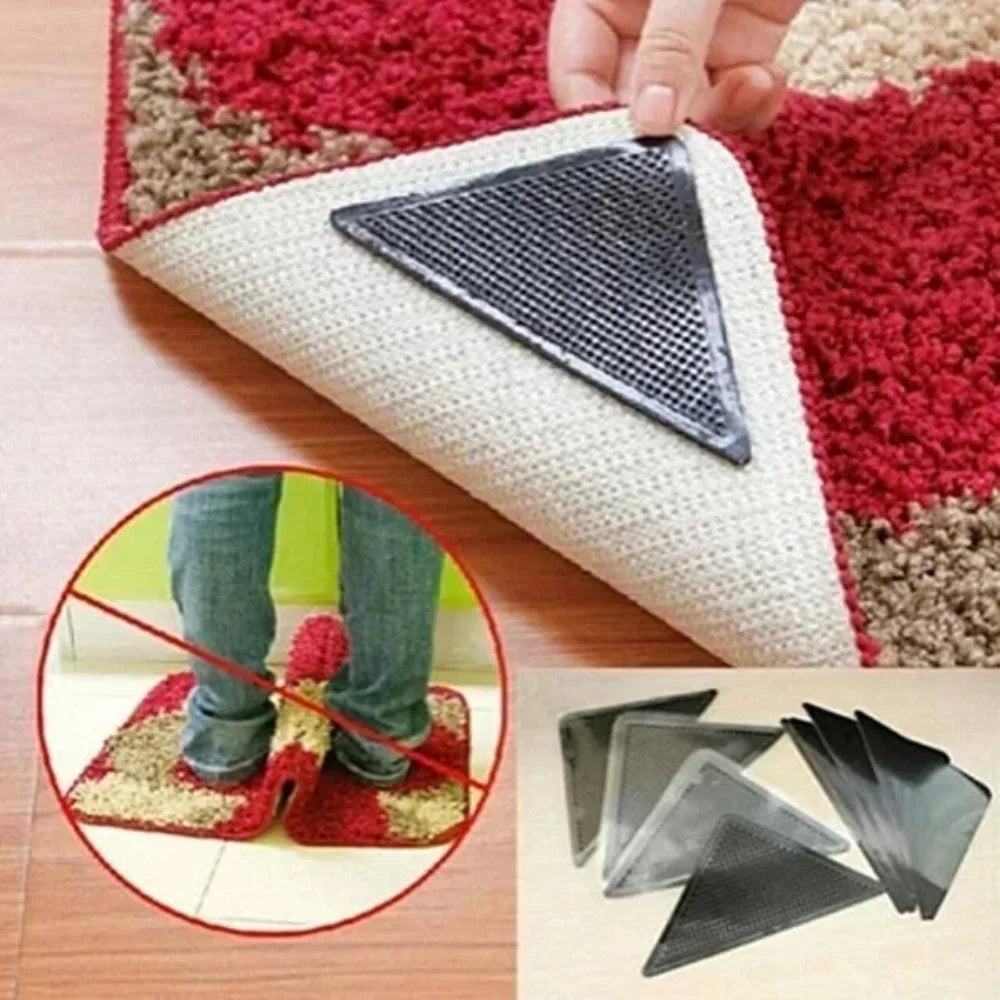 tapis antidérapant noir moderne adhésif perforations grille haute adhérence lavable intérieur plat surfaces