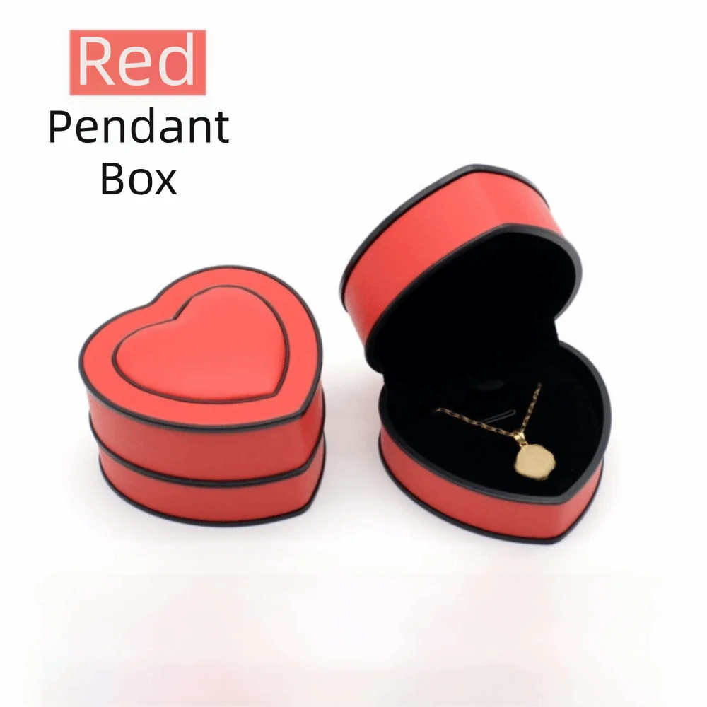 boîtes bijoux coeurs velours blanc noir rouge élégantes portables rangement cadeaux domestiques