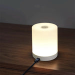 veilleuse lampe table led blanc moderne éclairage nuit chambre tactile charge