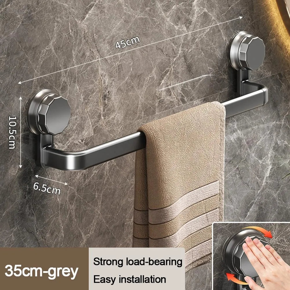 porte serviettes mural gris moderne ventouse sans perçage texture mat serviettes largeur 35cm 45cm