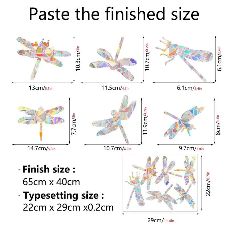 sticker decoratif geometrique multicolore moderne adhesif chat papillon etoile triangle circulaire vitre chambre enfants