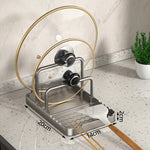 porte couvert argenté transparent moderne grille ondulée clips spatule baguettes planche découper