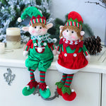 Lutin de Noël saphir profond sur sapin