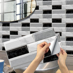 autocollants muraux marbrés modernes résistants l'eau 15cm 30cm noir blanc gris chambre salon