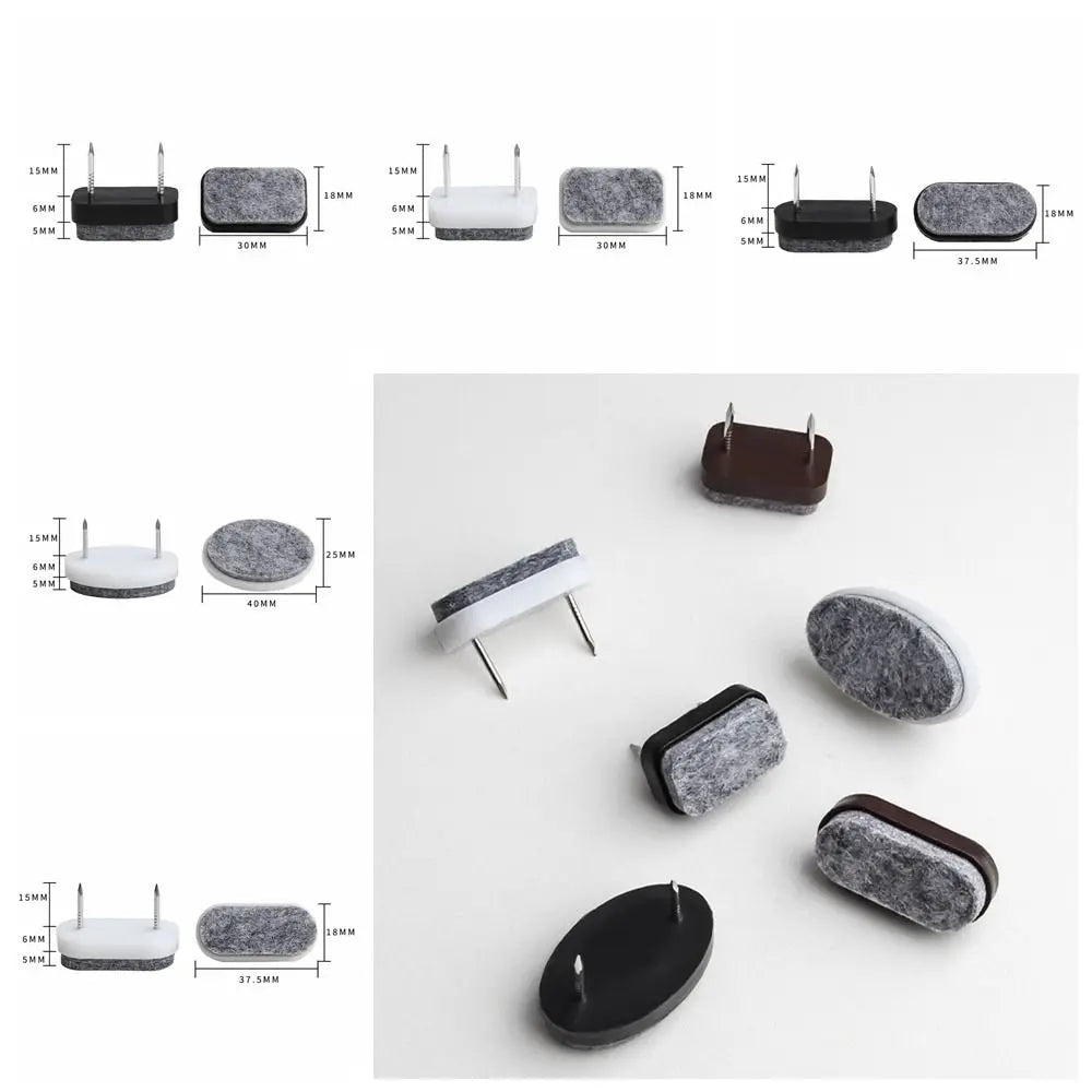 protections meubles antidérapantes moderne feutre épais tissu blanc noir gris fixations