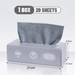 serviettes microfibre gris vert rose boîte 60 pièces nettoyage moderne cuisine maison