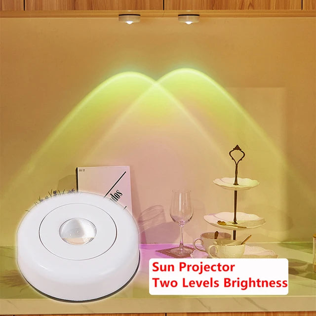 projecteur arc ciel cœur multicolore ambiance mur rose bleu vert