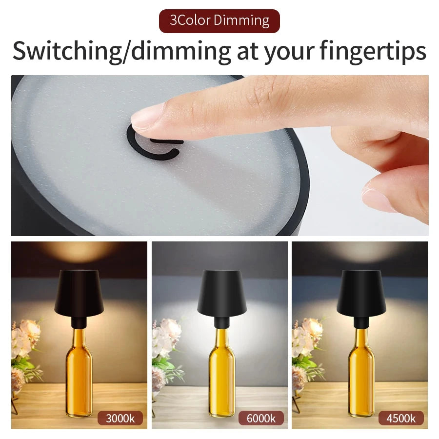 lampe table rechargeable usb tactile noir blanc moderne certification rohs flux lumineux faible
