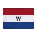 drapeau bannière historique orange blanc bleu rayures laiton décoration murale moderne polyester super tex
