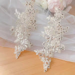 appliques decoratives brodees sequins floral violet blanc or rose bleu vert rouge noir