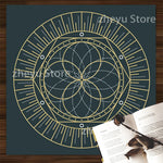 boule cristal transparente bleu violine mystique antique livre plume papier 70x70cm 85x85cm