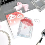 porte cartes transparent kawaii motifs animés couleurs vives chaines mignon personnages variés