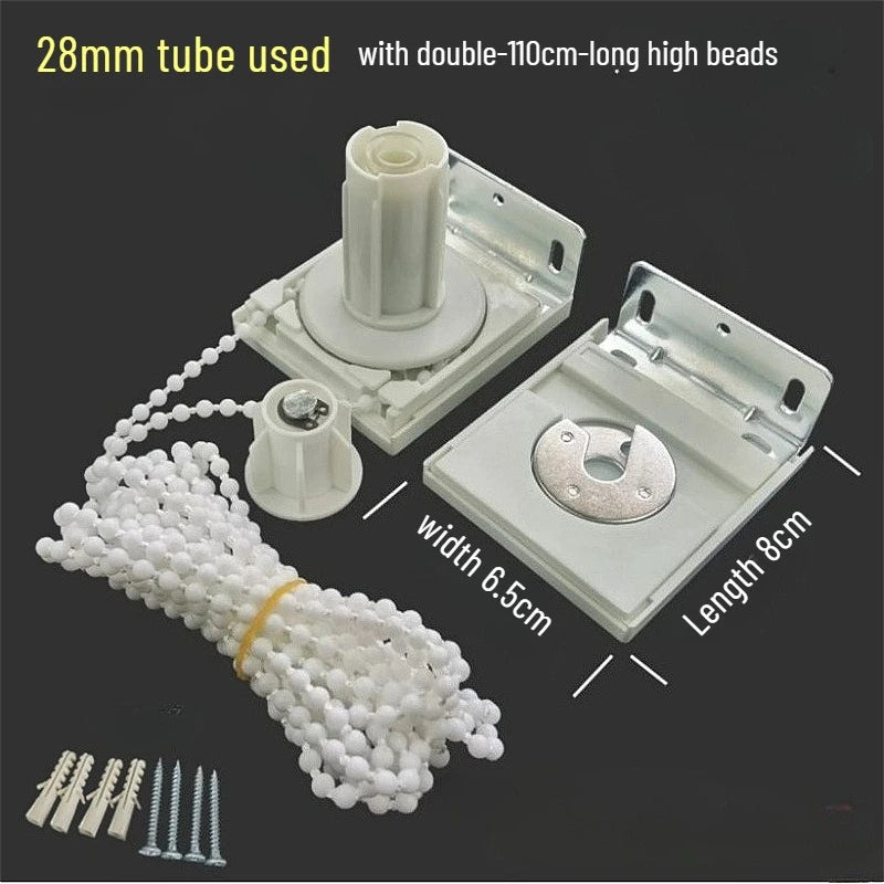 kit fixation rideau blanc moderne bague centrale plaques vis cordelette montage