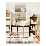 panneau decoratif feutre texturé beige marron vert gris minimaliste modernes pastilles adhésives punaises deco