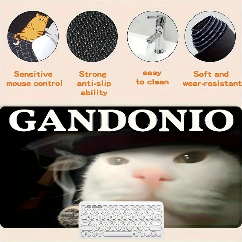 tapis souris gamer kawaii xxl chat fumeur gandonio moderne souris clavier